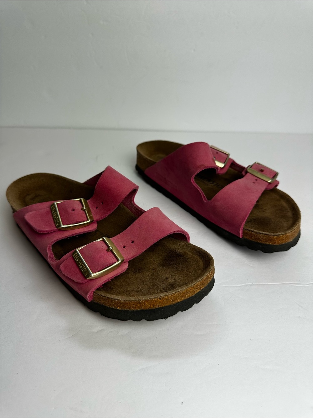 ❌SOLD❌Birkenstock Arizona Soft Footbed Sandals EU 36 Women 5 or 5.5 Red Leather